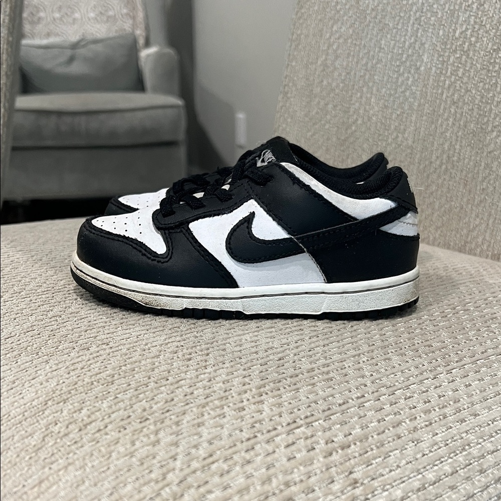 Kids Black and White Nike Dunk Panda Shoes